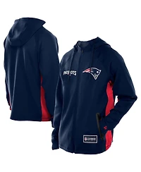 New Era Men's Navy England Patriots Combine Authentic Raglan Scuba Full-Zip Hoodie