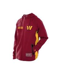 New Era Men's Burgundy Washington Commanders Combine Authentic Raglan Scuba Full-Zip Hoodie