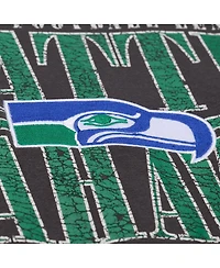 Mitchell & Ness Men's Black Seattle Seahawks Downtown Crew Vintage Logo Sweatshirt