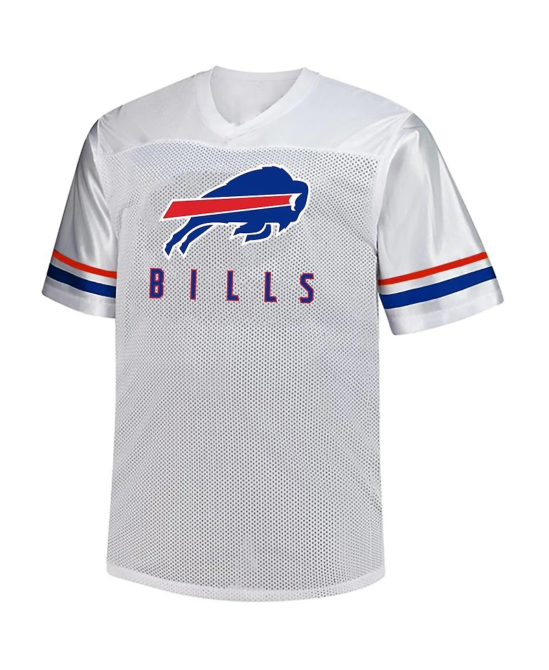Fanatics Men's Josh Allen White Buffalo Bills Big Tall V-Neck Fashion Jersey