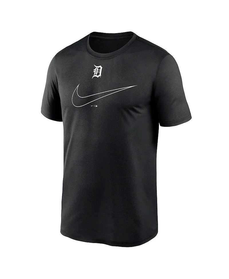 Nike Men's Black Detroit Tigers Legend Swoosh Dri-fit T-Shirt