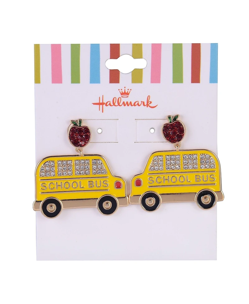 Hallmark Yellow School Bus Earrings