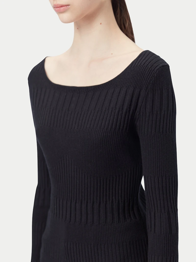 Gobi Cashmere Juniors' Ribbed Cotton Silk Cashmere Blend Sweater