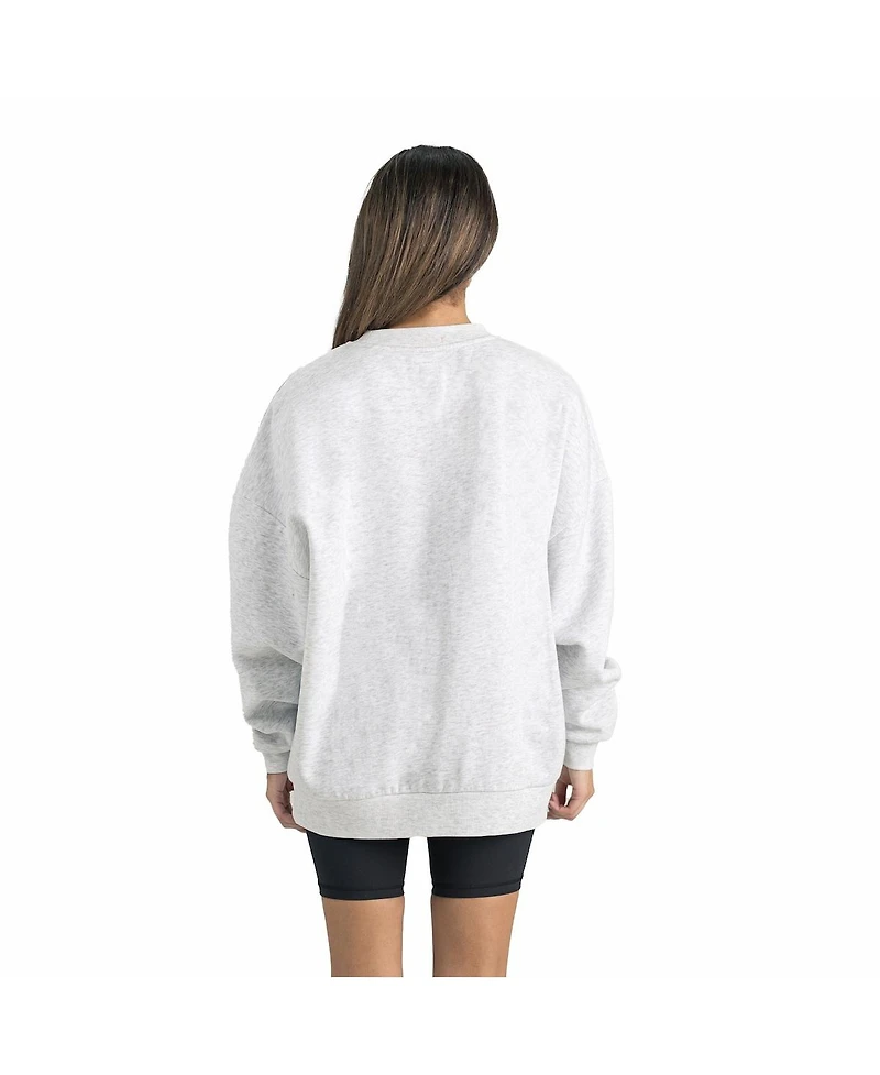 Gameday Couture Women's Gray Tennessee Volunteers Premium Fleece Drop Shoulder Oversized Pullover Sweatshirt