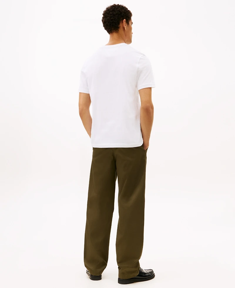 Tommy Hilfiger Men's Logo Embordered Flag T-Shirt