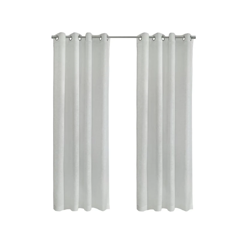 Habitat Boucle Sheer Premium Stylish and Functional Grommet Curtain Panel 52" x 63" White