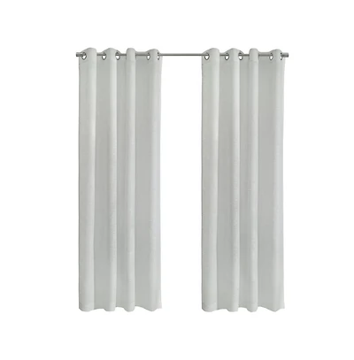 Habitat Boucle Sheer Premium Stylish and Functional Grommet Curtain Panel 52" x 63" White