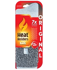 Heat Holders Girls 2.5-10 Original Block Twist Crew-Length Thermal Socks