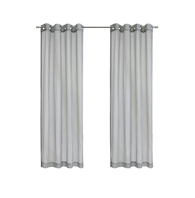 Habitat Luna Light Filtering Grommet Lightweight Solid Dolly Fabric Curtain Panel for Livingroom 52" x 63" Grey