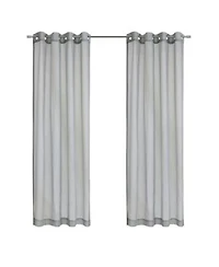 Habitat Luna Light Filtering Grommet Lightweight Solid Dolly Fabric Curtain Panel For Livingroom 52 X22 X 63 X22 Grey