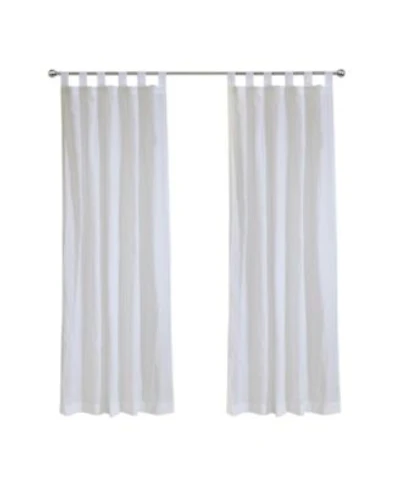 Habitat 85 Polyester 15 Cotton Crushed Sheer Tab Crinkle Textured Solid Curtain Panel 52 X22 X 95 X22 White