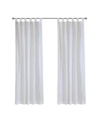 Habitat 85 Polyester 15 Cotton Crushed Sheer Tab Crinkle Textured Solid Curtain Panel 52 X22 X 95 X22 White