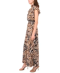 Msk Women's Flutter Sleeve Smocked Waist Jumpsuit