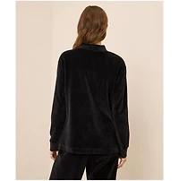 Pact Women's Organic Cotton Velour Mock Neck Pullover