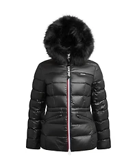 JACK1T Women's R4D Faux Fur Tricolore Racer Jacket