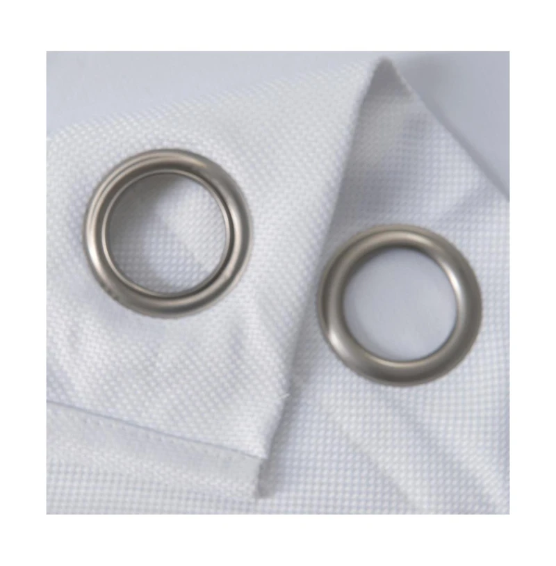 Oliva Gray Lucas Jacquard Blackout Grommet Panel - 52x84" White