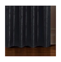 Olivia Gray Roxy Two Tone Jacquard Grommet Single Panel - 54x84", Black
