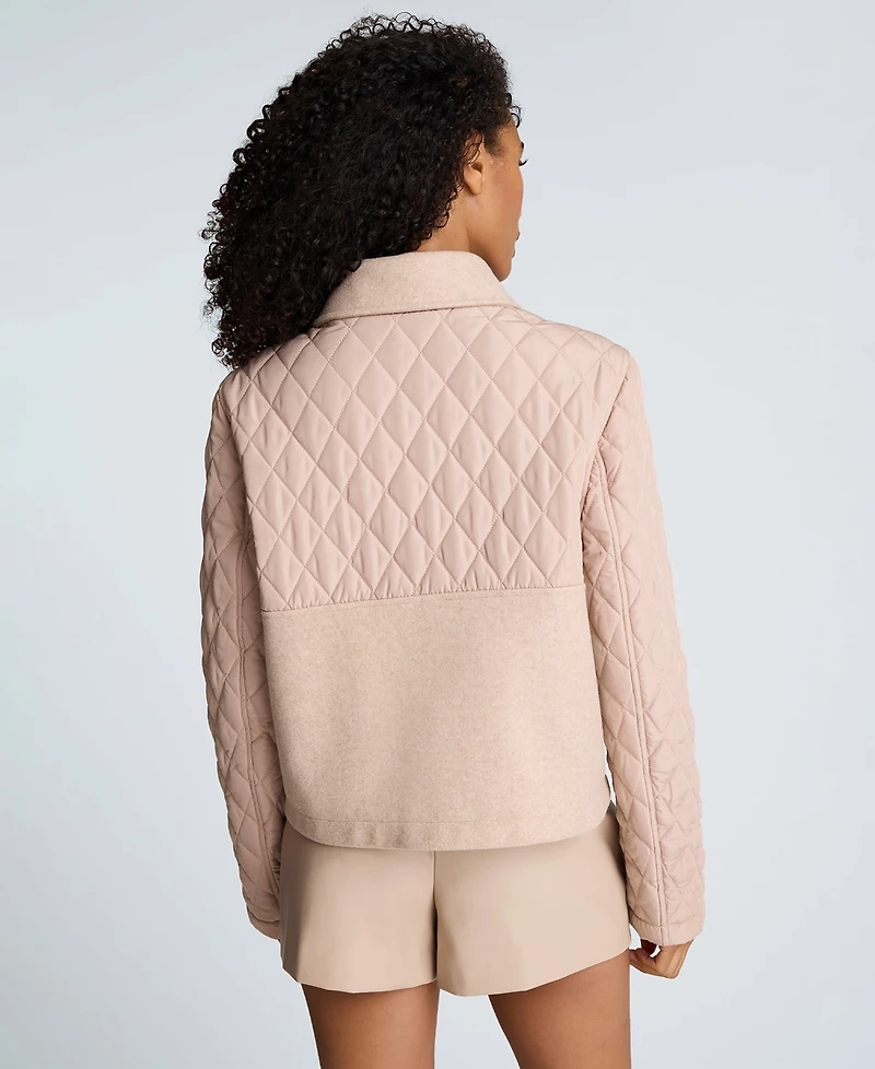 Kenneth Cole Women's Quilted Patch Pocket Jacket