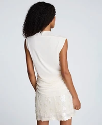 Kenneth Cole Women's Square Neck Sleeveless Top