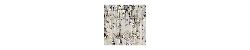 Ellis Curtain Abigail High Quality Design Printed Room Darkening 2-Piece Window Rod Pocket Panel - 90 x 84, Off-white