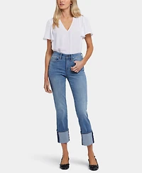 Nydj Women's Marilyn Straight with Cuffs Jeans