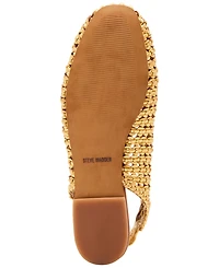 Steve Madden Women's Rumi Woven Slingback Raffia Flats