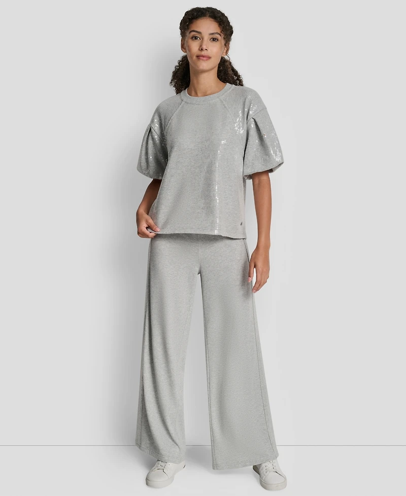 Dkny Jeans Women's Sequined Crewneck Sweatshirt