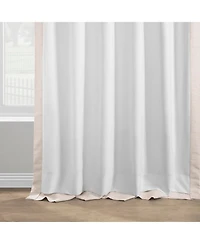 Half Price Drapes Parchment Cream Italian Faux Linen Room Darkening Curtain