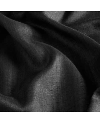 Rustic Weave Linen Curtains (2 Panels) Sheer Window Panel Set, Rod Pocket Curtains