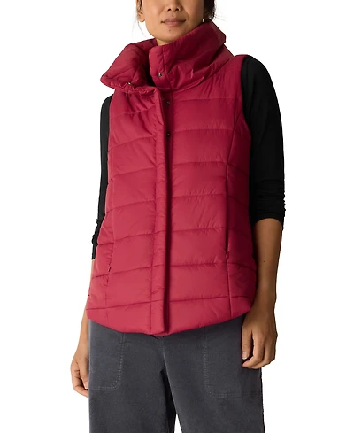 Eileen Fisher Women's Stand Collar Sleeveless Vest, Regular and Plus