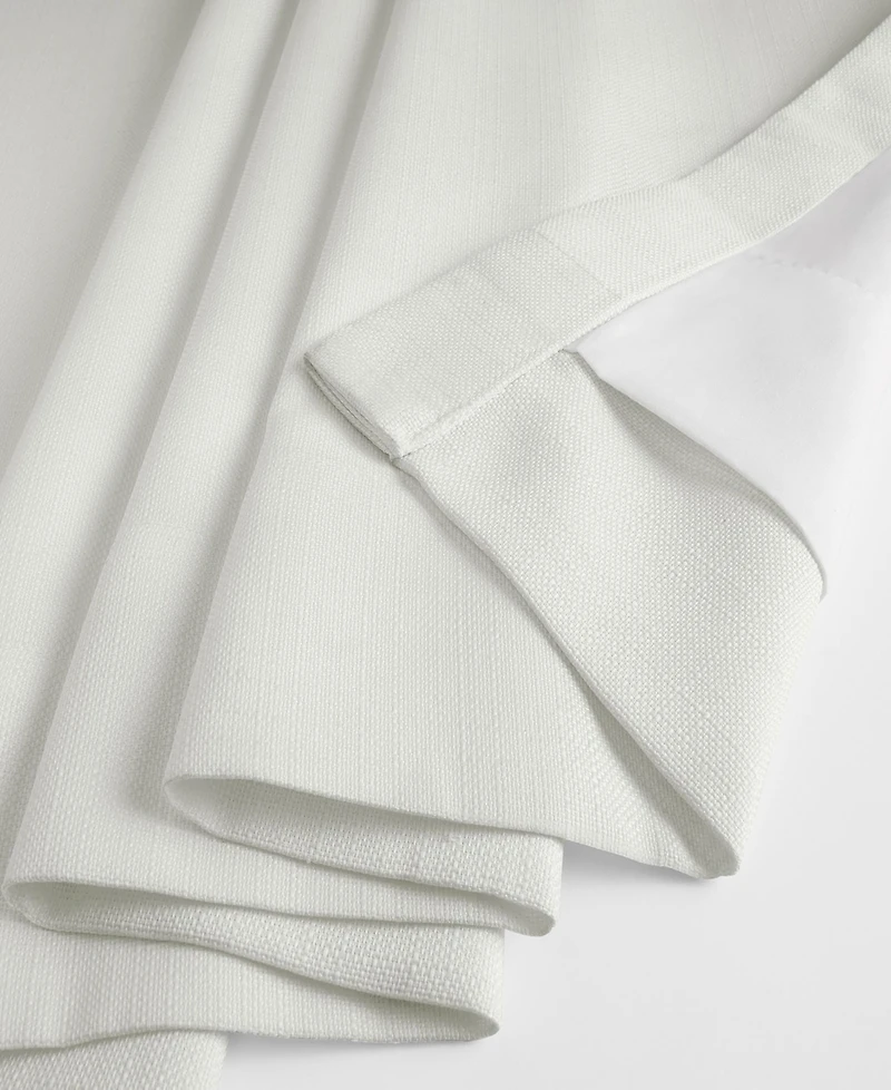 Half Price Drapes Magnolia Off White Italian Faux Linen Room Darkening Curtain