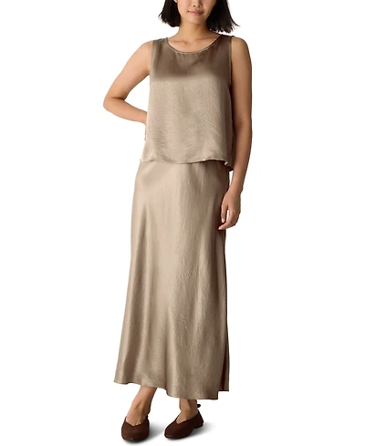 Eileen Fisher Women's Crinkle Textured Maxi Skirt, Regular and Plus