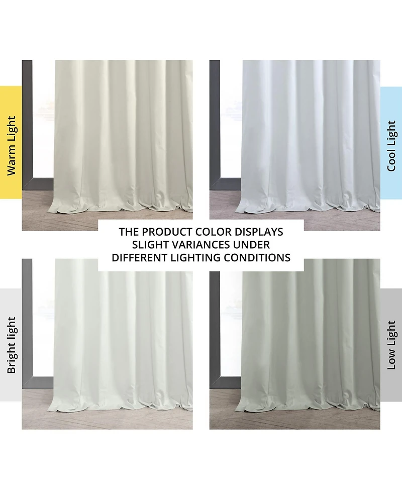 Half Price Drapes Fresh Popcorn Solid Cotton Hotel Blackout Curtain