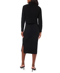 1.state Women's 2-Piece Turtle Neck Sweater and Midi Dress Set