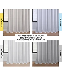 Half Price Drapes White Grommet Performance Linen Hotel Blackout Curtain