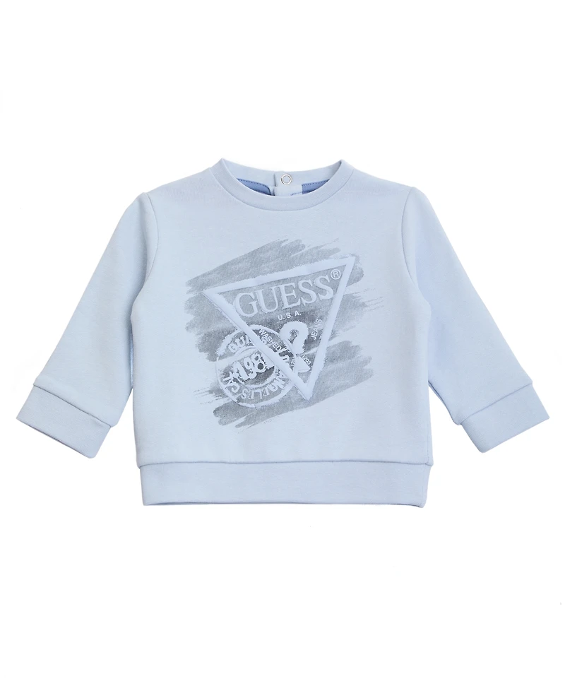 Guess Baby Boys 2-Piece Long-Sleeve Sweatshirt and Cargo Sweatpants Set