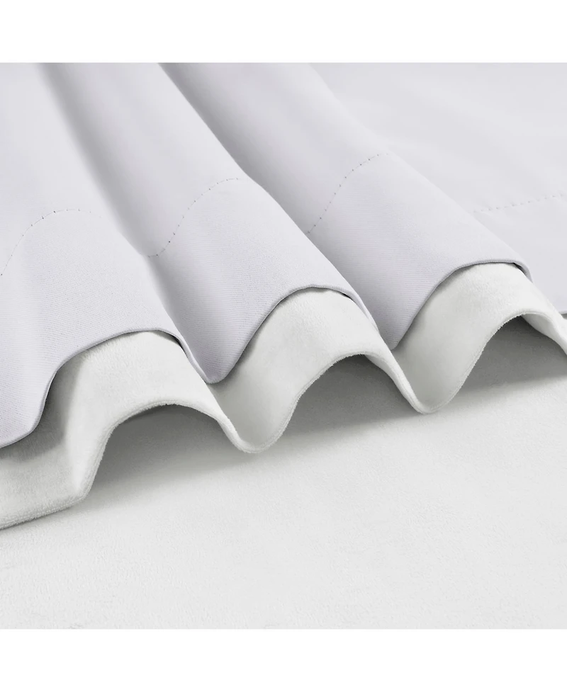 Half Price Drapes Primary White Signature Velvet Blackout Curtain