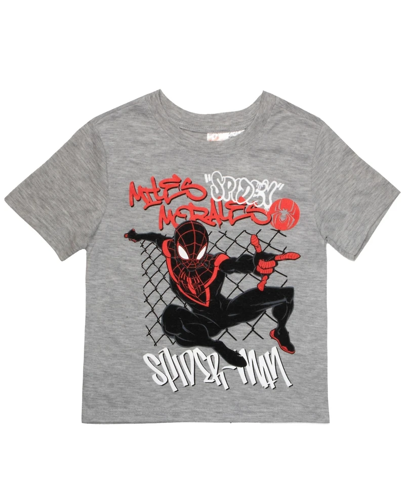 Miles Morales Little Boys 3-Piece Short Sleeve T-Shirt, Shorts and Jogger Pants Set