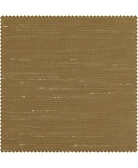 Half Price Drapes Flax Gold Vintage Textured Faux Dupioni Silk Blackout Curtain
