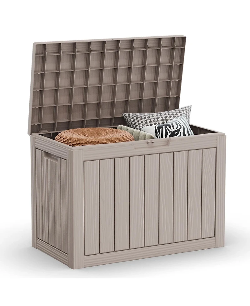 Chic Crate - 45 Gallon Water Resistant Resin Lockable Deck Box