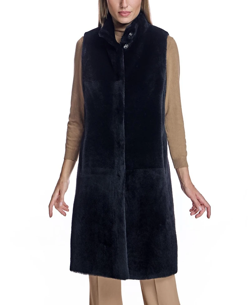 Julia & Stella by Maximilian Women's Shearling Lamb Vest