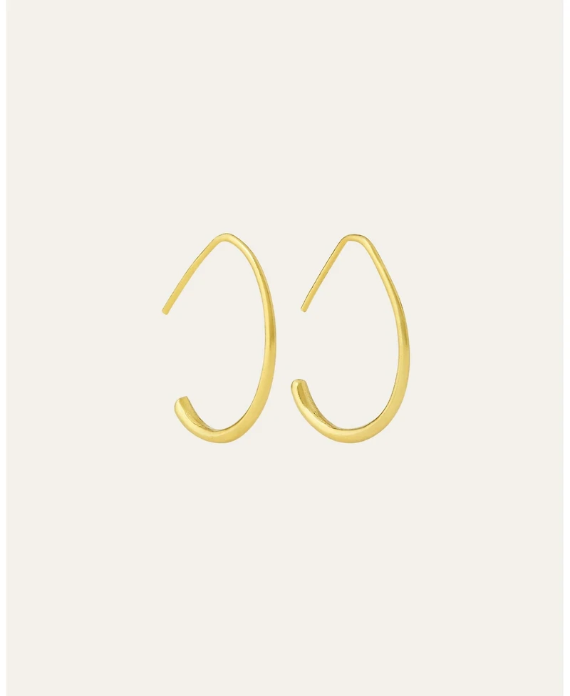 Ottoman Hands Allegra Oval Hoop Earrings