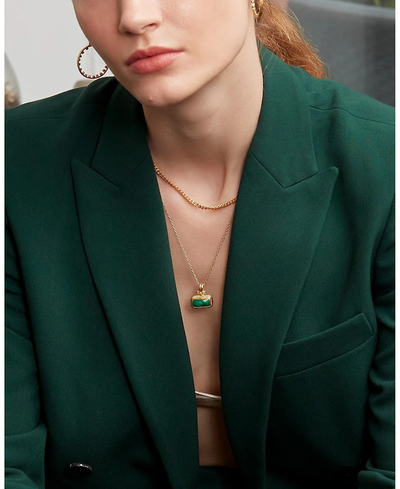 Ottoman Hands Noa Emerald Pendant Necklace