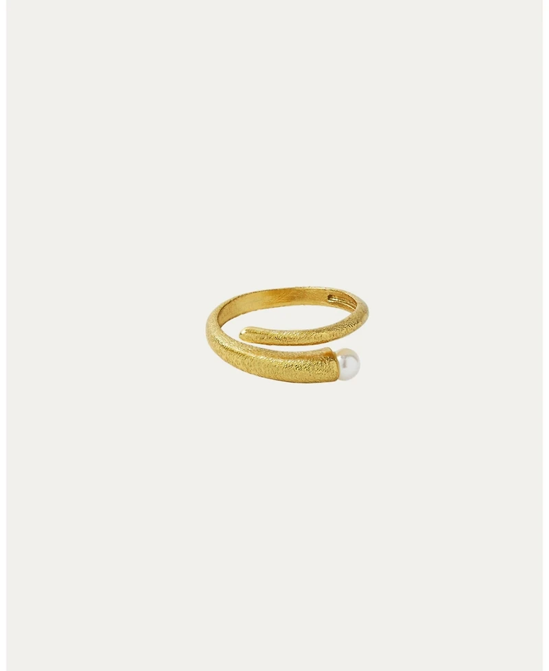 Ottoman Hands Avalon Pearl Stacking Ring