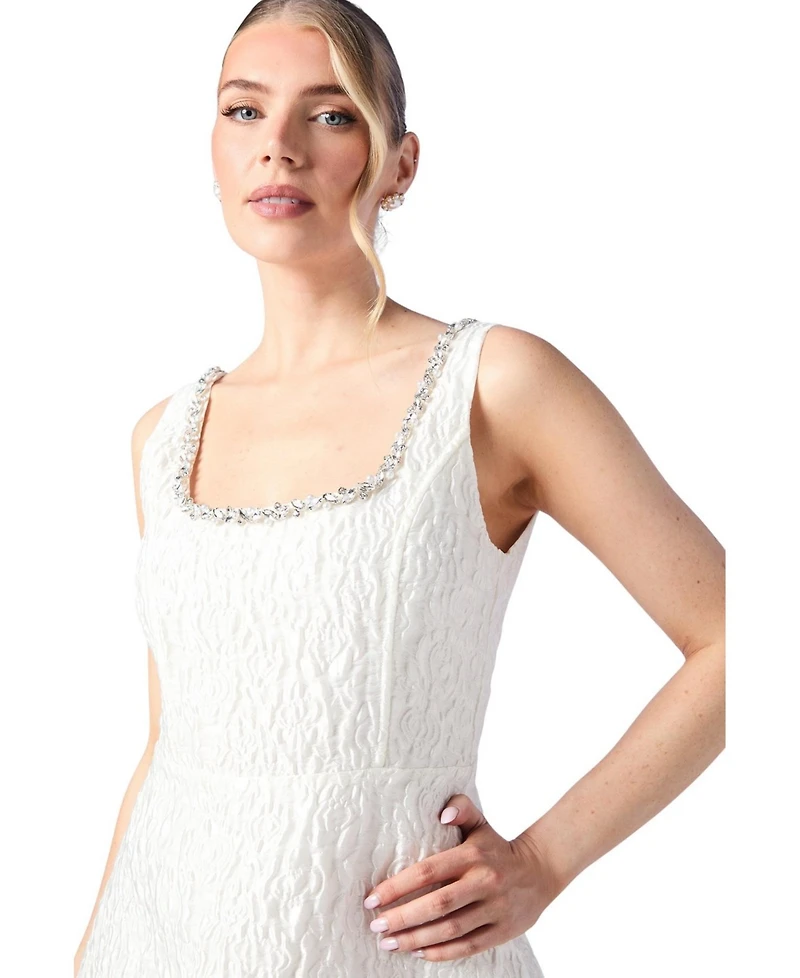 Coast Women's Full Skirted Mini Dress With Jewel Trim