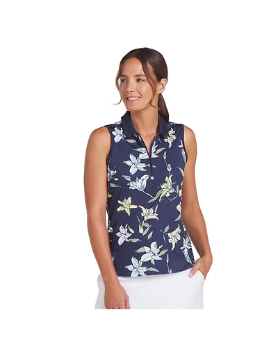Puma Golf Mattr Lily Floral Womens Sleeveless Golf Polo