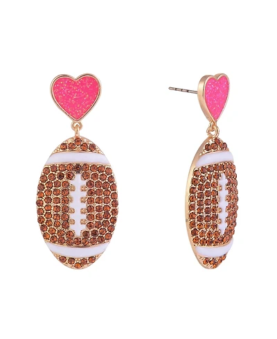 Hallmark Stone FootBall Earrings