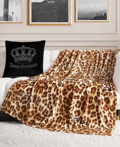 Juicy Couture Plush Throw, 50" x 70"