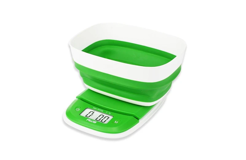 American Weigh Scales Extend-5K Digital Kitchen Scale With Collapsible Bowl, 11LB / 5KG