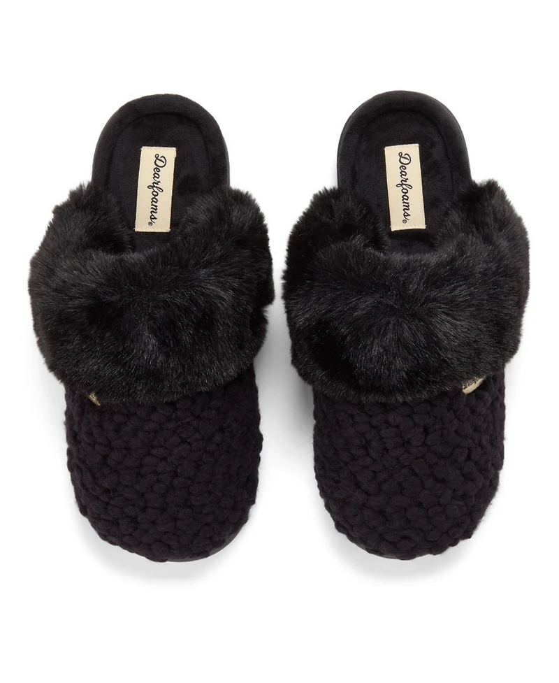 Dearfoams Women's Courtney Knit Scuff Slipper